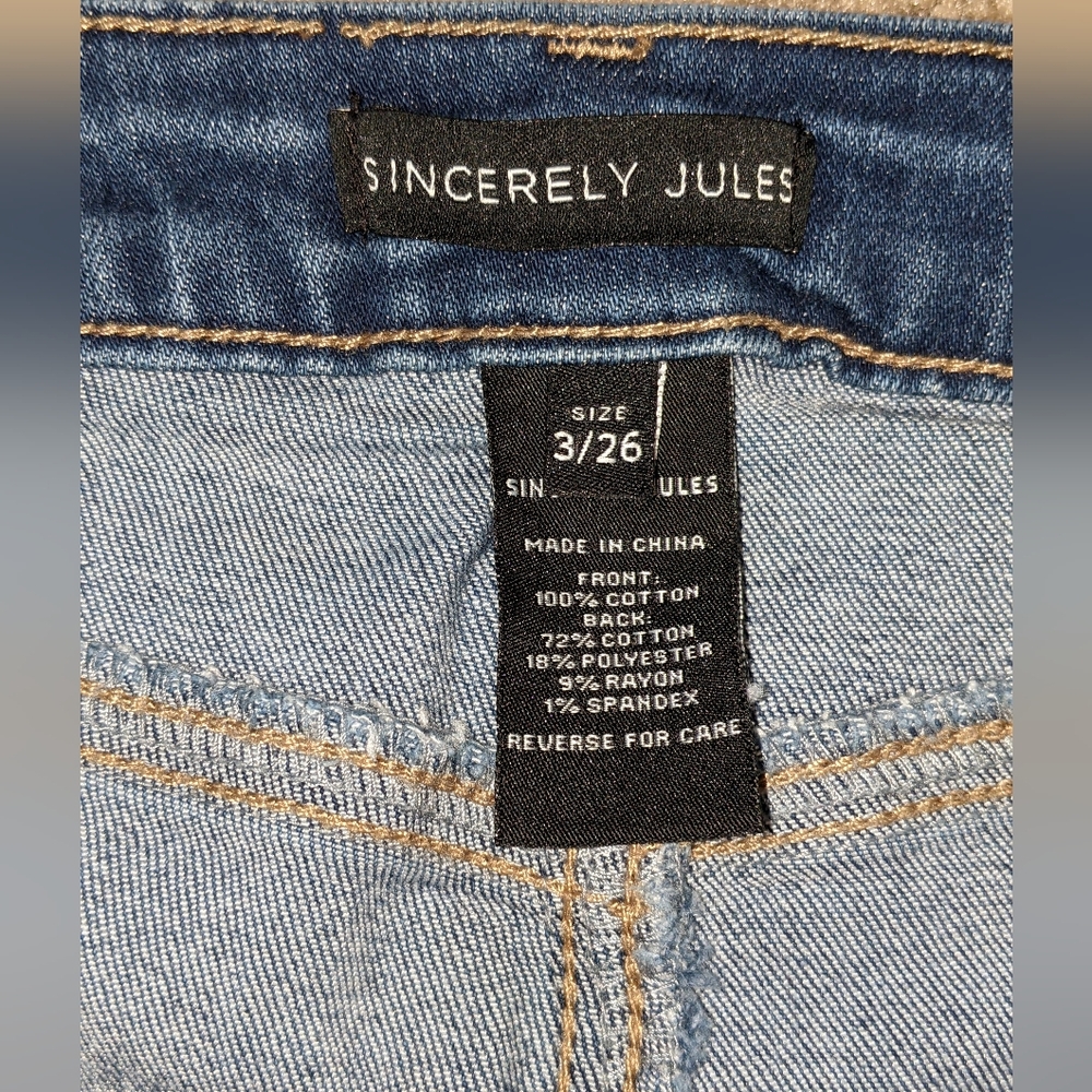 Ladies Sincerely Jules Distressed Cutoff Shorts Sz 3/26 - Picture 7 of 8